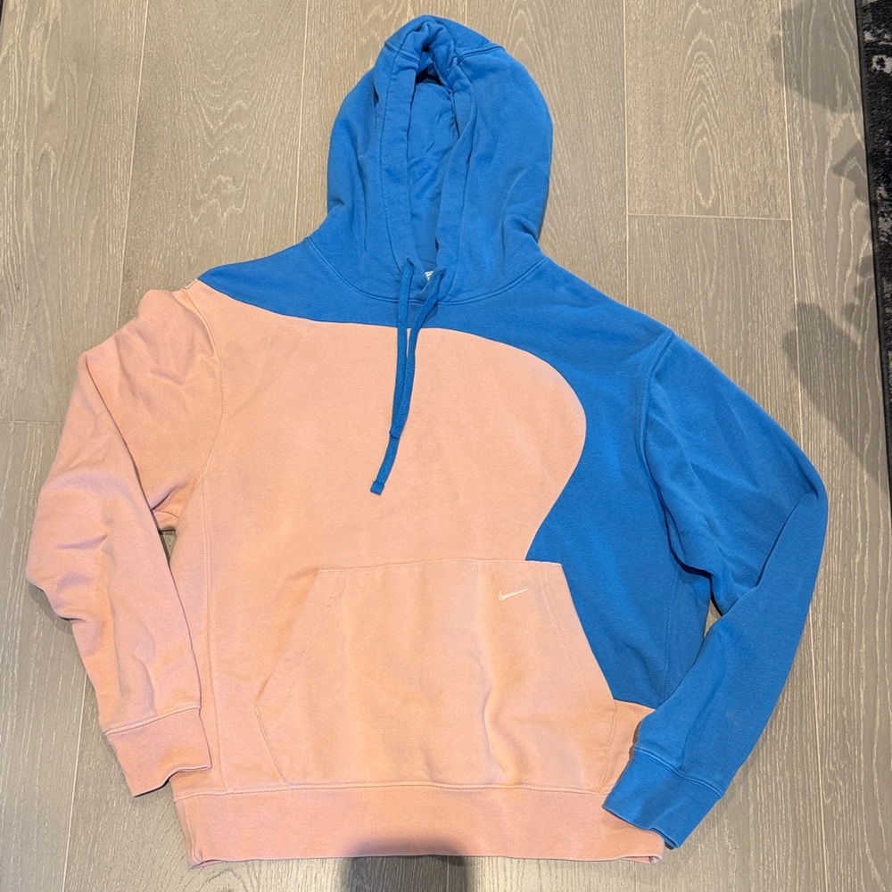 Nike Blue and Peach Hoodie